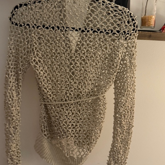 Crochet Knit Cardigan Sweater - Picture 3 of 3